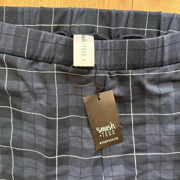 Smash + Tess Always Jogger in Blue Plaid - Picture 3 of 4